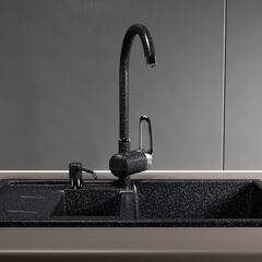 Дозатор для моющего средства Mixline D-01 330 мл пластиковый черный встраиваемый (541468) - фото 3