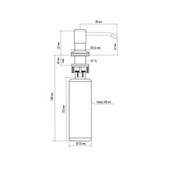 Дозатор для моющего средства Mixline D-01 330 мл пластиковый бежевый встраиваемый (541459) - фото 3
