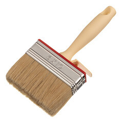 Кисть плоская натуральная щетина пластиковая ручка Beorol 100х31 мм для эмалей и лаков на алкидной основе - фото 1