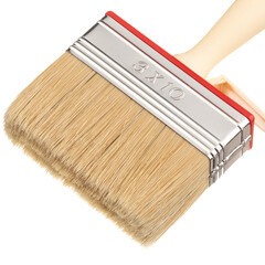 Кисть плоская натуральная щетина пластиковая ручка Beorol 100х31 мм для эмалей и лаков на алкидной основе - фото 4