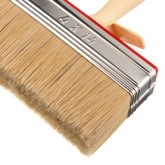 Кисть плоская натуральная щетина пластиковая ручка Beorol 140х41 мм для эмалей и лаков на алкидной основе - фото 4