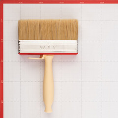 Кисть плоская натуральная щетина пластиковая ручка Beorol 140х41 мм для эмалей и лаков на алкидной основе - фото 2