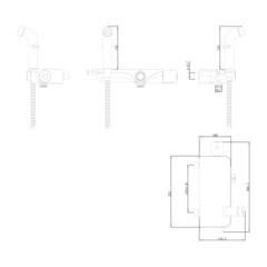 Смеситель с гигиеническим душем термостатический Lemark Solo хром/белый (LM7169CW) - фото 7
