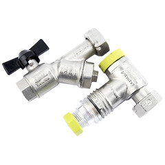 Кранофильтрогидромат для подключения счетчика Gibax G0030 3/4 с обратным клапаном - фото 1