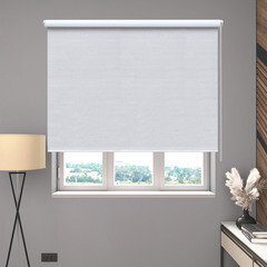 Рулонная штора блэкаут 100х160 см Decofest Каролина белая - фото 2