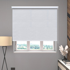 Рулонная штора блэкаут 140х175 см Decofest Каролина белая - фото 5