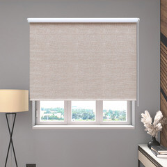 Рулонная штора блэкаут 40х160 см Decofest Каролина коричневая - фото 4