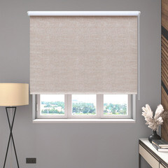 Рулонная штора блэкаут 200х175 см Decofest Каролина коричневая - фото 4