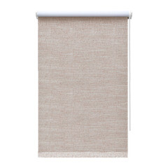 Изображение товара Рулонная штора блэкаут 80х160 см Decofest Каролина коричневая