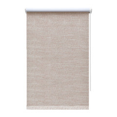 Изображение товара Рулонная штора блэкаут 120х160 см Decofest Каролина коричневая