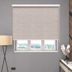 Рулонная штора блэкаут 120х160 см Decofest Каролина коричневая - фото 4