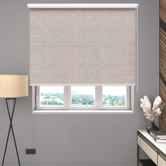 Рулонная штора блэкаут 160х175 см Decofest Каролина коричневая - фото 4