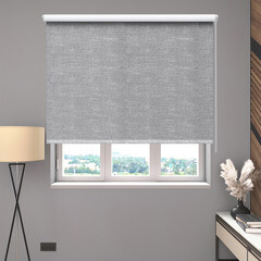 Рулонная штора блэкаут 140х175 см Decofest Каролина серая - фото 3