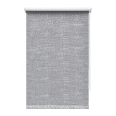 Рулонная штора блэкаут 120х160 см Decofest Каролина серая - фото 1