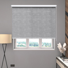 Рулонная штора блэкаут 120х160 см Decofest Каролина серая - фото 3