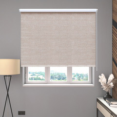 Рулонная штора блэкаут 180х175 см Decofest Каролина коричневая - фото 4