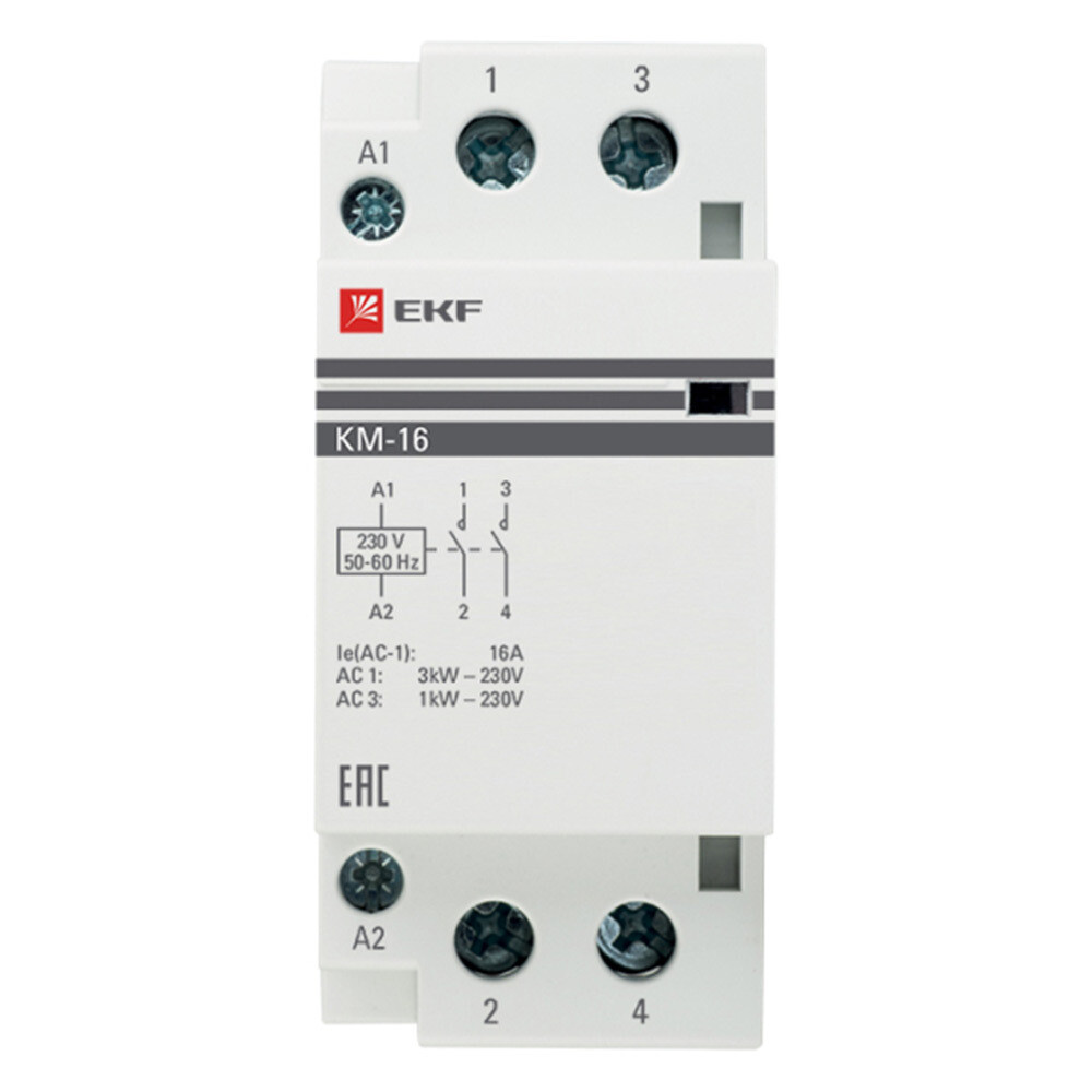 Изображение товара Контактор модульный EKF PROxima КМ 16А 230-240 В AC