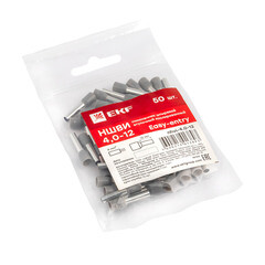 Наконечник штыревой втулочный изолированный EKF PROxima НШВИ 12 мм х 4 кв. мм (50 шт.) - фото 3