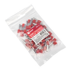 Наконечник штыревой втулочный изолированный EKF PROxima НШВИ 18 мм х 10 кв. мм (50 шт.) - фото 2