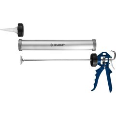 Пистолет для герметика металлический закрытый 600 мл Зубр Профессионал (06633-60) - фото 3