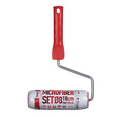 Валик микрофибра 180 мм d45 мм ворс 9 мм для водной и алкидной основы с ручкой Beorol - фото 3