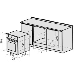 Духовой шкаф электрический встраиваемый MBS DE-452 594 мм черный/металлик - фото 8