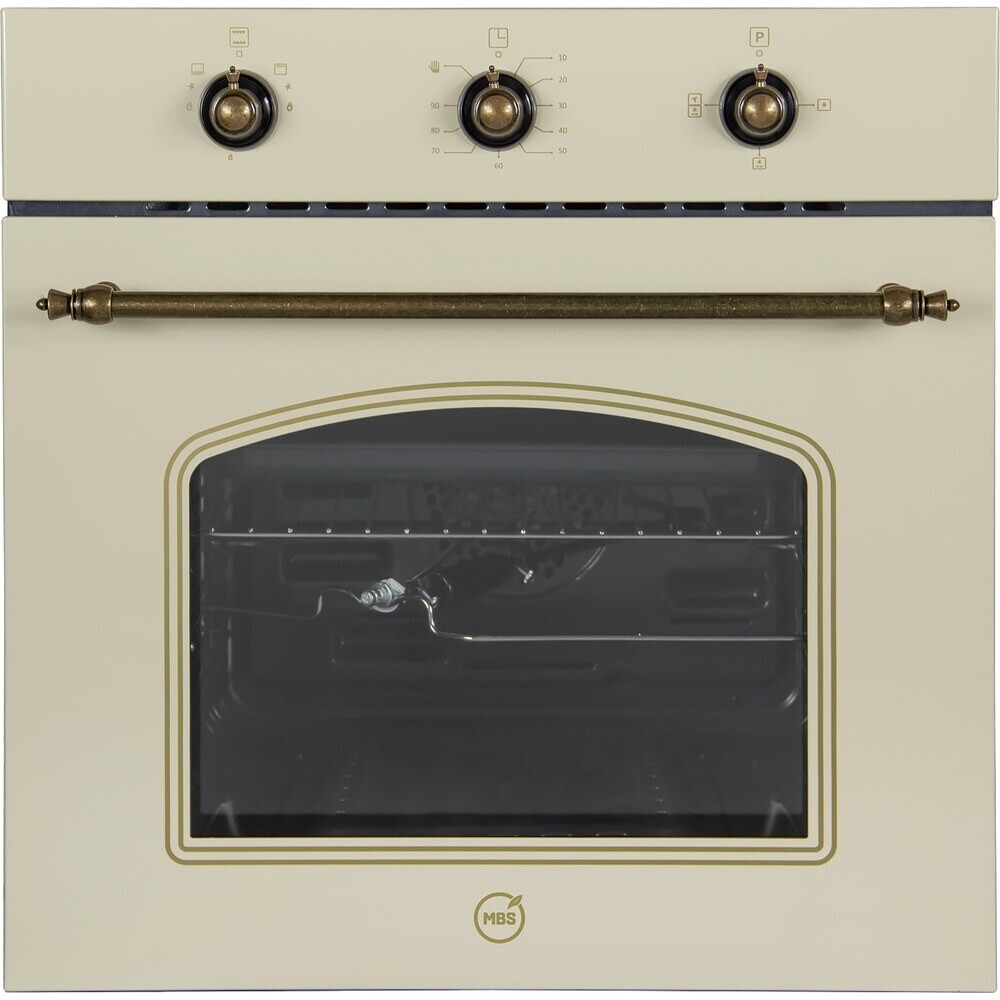 Духовой шкаф газовый встраиваемый MBS DG-607IV 594 мм слоновая кость
