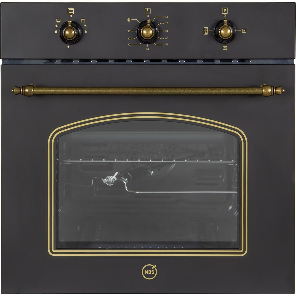 Духовой шкаф газовый встраиваемый MBS DG-607BL 594 мм черный