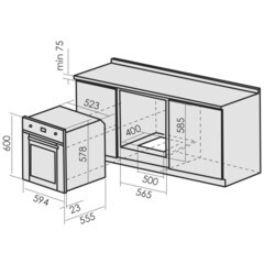 Духовой шкаф газовый встраиваемый MBS DG-602IV 594 мм слоновая кость - фото 12