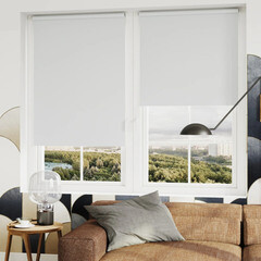 Рулонная штора блэкаут 42,5х175 см Legrand Титан белая - фото 2