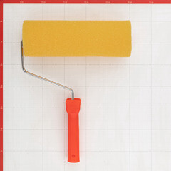 Валик поролон структурный гладкий 230 мм d80 мм с ручкой Matrix - фото 3