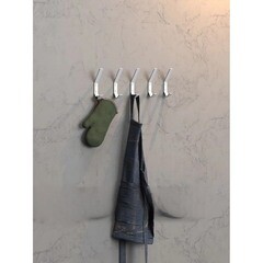 Крючок для ванной Граф Держалкин одинарный на шуруп металл белый (5 шт.) (KRM-005-б) - фото 3