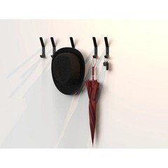 Крючок для ванной Граф Держалкин одинарный на шуруп металл черный (5 шт.) (KRB-005-ч) - фото 3