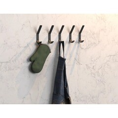 Крючок для ванной Граф Держалкин одинарный на шуруп металл черный (5 шт.) (KRB-005-ч) - фото 2