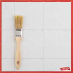 Кисть плоская смешанная щетина деревянная ручка 25х10,7 мм для красок и антисептиков на водной основе - фото 3