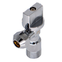 Изображение товара Кран шаровой латунный СТМ 1/2 НР(ш) х 3/8НР(ш) проходной бабочка с цангой угловой (CACR1238)