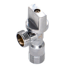 Кран шаровой латунный СТМ 1/2 НР(ш) х 1/2 НР(ш) к бытовой технике проходной бабочка с отражателем угловой (CAME1212) - фото 1