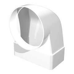 Соединитель угловой пластиковый для плоских воздуховодов 60х120 мм с фланцем - фото 1