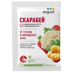 Изображение товара Средство для защиты растений от гусениц и колорадского жука Avgust Скарабей 4 мл