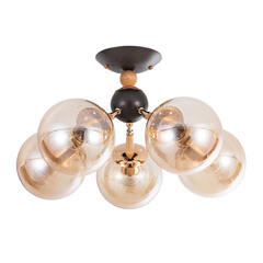 Изображение товара Люстра потолочная Arte Lamp Boston E27 200 Вт 6,5 кв.м (A4485PL-5BK)