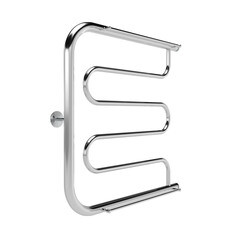 Полотенцесушитель водяной Indigo 600х400 мм фокстрот с боковым подключением 600 мм с полкой хром - фото 1