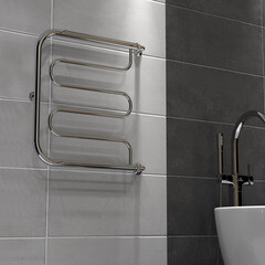 Полотенцесушитель водяной Indigo 600х400 мм фокстрот с боковым подключением 600 мм с полкой хром - фото 6