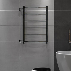 Полотенцесушитель водяной Indigo Arc 700х500 мм лесенка с боковым подключением 600 мм хром - фото 3