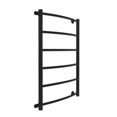 Полотенцесушитель водяной Indigo Arc 700х400 мм лесенка с боковым подключением 600 мм черный муар - фото 4