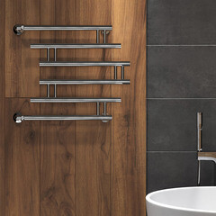 Полотенцесушитель водяной Indigo Zip 600х600 мм фокстрот с боковым подключением 600 мм хром - фото 6