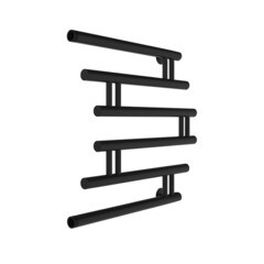 Изображение товара Полотенцесушитель водяной Indigo Zip 500х500 мм фокстрот с боковым подключением 500 мм черный муар