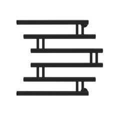 Полотенцесушитель водяной Indigo Zip 500х500 мм фокстрот с боковым подключением 500 мм черный муар - фото 9