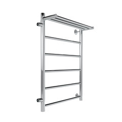 Полотенцесушитель водяной Indigo Line 700х400 мм лесенка с боковым подключением 600 мм слева с полкой хром - фото 1