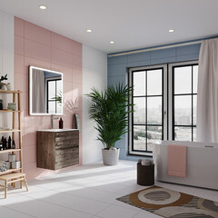 Плитка облицовочная Lavelly Monocromo Blue 600x300x9 мм (10 шт.=1,8 кв.м) - фото 4