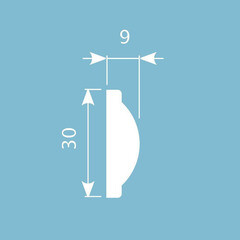 Молдинг из экополимера ударопрочный 30х9х2000 мм Cosca Decor Standart белый - фото 2